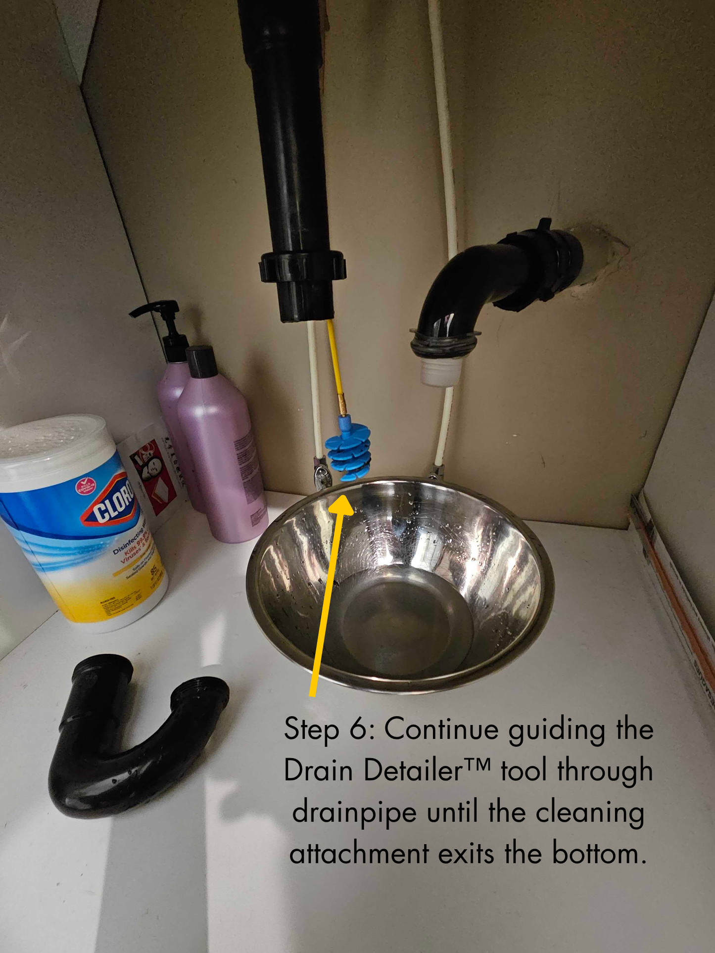 SHARING BUNDLE - 2 Drain Detailer™ Drain Cleaning Tools for Sinks - 2 Extra Cleaning Attachments - 4 Pairs of Gloves (Select Size)
